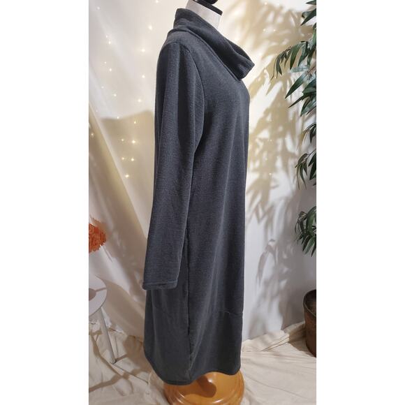 Luukaa Lagenlook Cowl Neck Tunic Pocket Dress Size 5 US 14-16 XL Artsy Relaxed - Picture 4 of 10